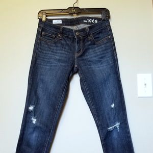 Gap distressed skinny jeans